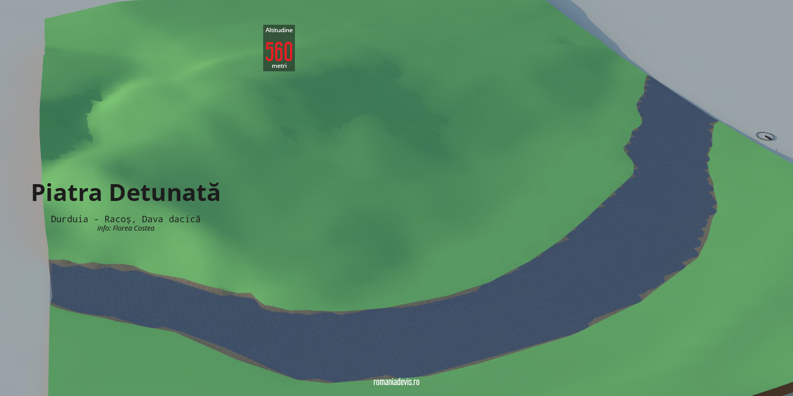 Racos piatra detunata teren 3D